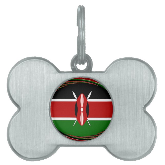 Kenya Flag Art - Patriotic & Modern Design Tiermarke (Vorderseite)