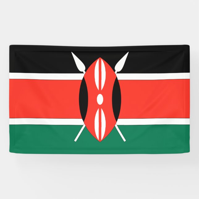 Kenya Flag Banner (Horizontal)