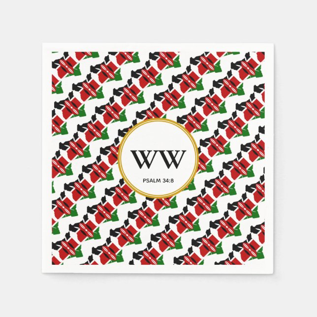 KENYA Flag Celebration Birthday Heritage Party Serviette (Vorderseite)