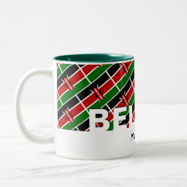KENYA FLAG Christliche GLAUBE Mark 9:23 Custom Zweifarbige Tasse