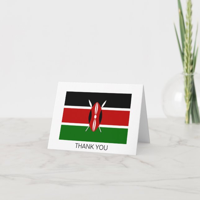Kenya Flag Dankeskarte (Vorderseite)