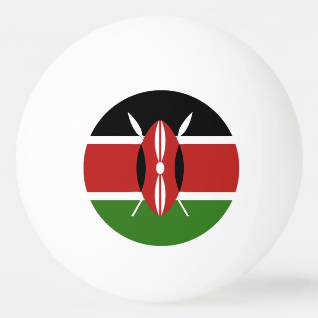 Kenya Flag Emblem Tischtennisball (Vorderseite)