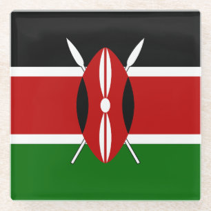 Kenya Flag Glasuntersetzer