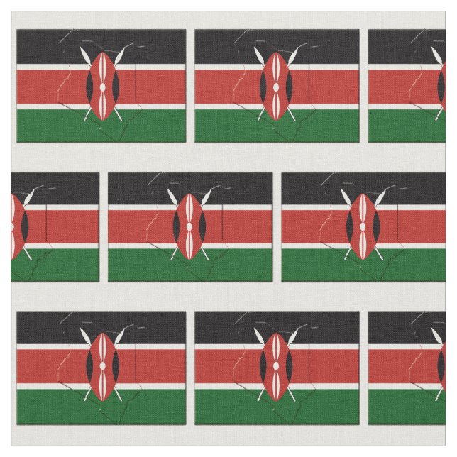 KENYA FLAG Karte Kontur Stoff (Nahaufnahme)