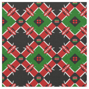 Kenya Flag & Kenya Trendy Fabric /mode Stoff