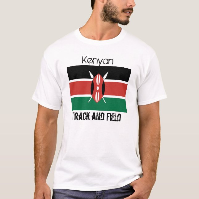 Kenya_flag, Kenyan, Leichtathletik T-Shirt (Vorderseite)