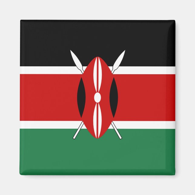 Kenya Flag Magnet (Vorne)