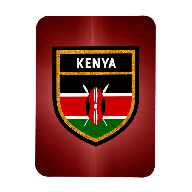 Kenya Flag Magnet (Vertikal)