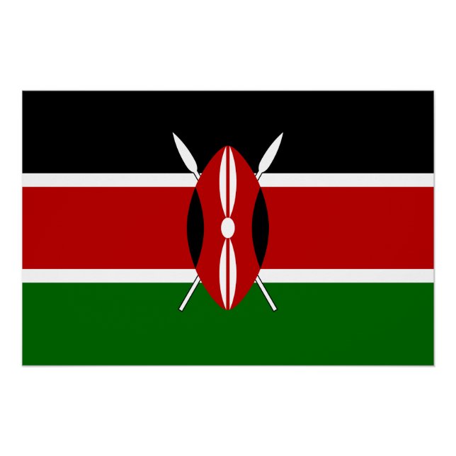 Kenya Flag Poster (Vorderseite)
