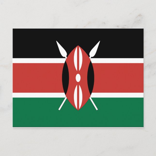 Kenya Flag Postkarte (Vorderseite)