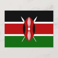 Kenya Flag Postkarte