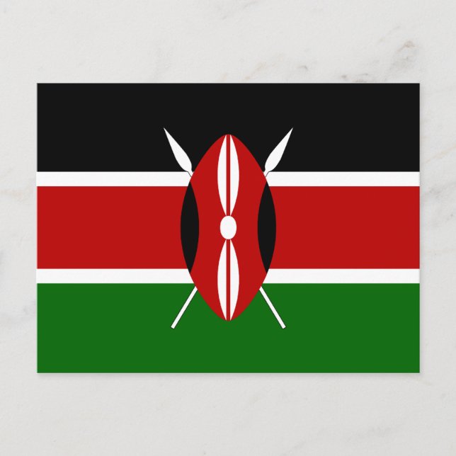 Kenya Flag Postkarte (Vorderseite)