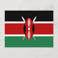 Kenya Flag Postkarte