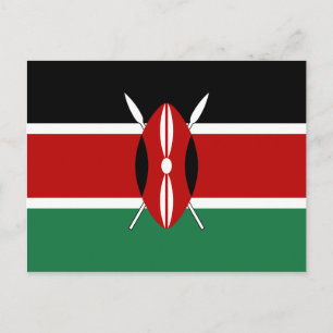 Kenya Flag Postkarte
