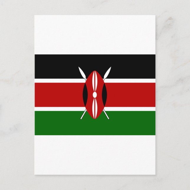 Kenya Flag Postkarte (Vorderseite)