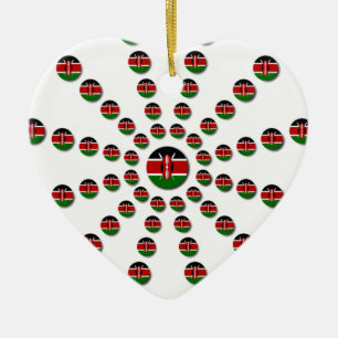 Kenya Flag Radialmuster: Patriotische Kunst & Deko Keramikornament