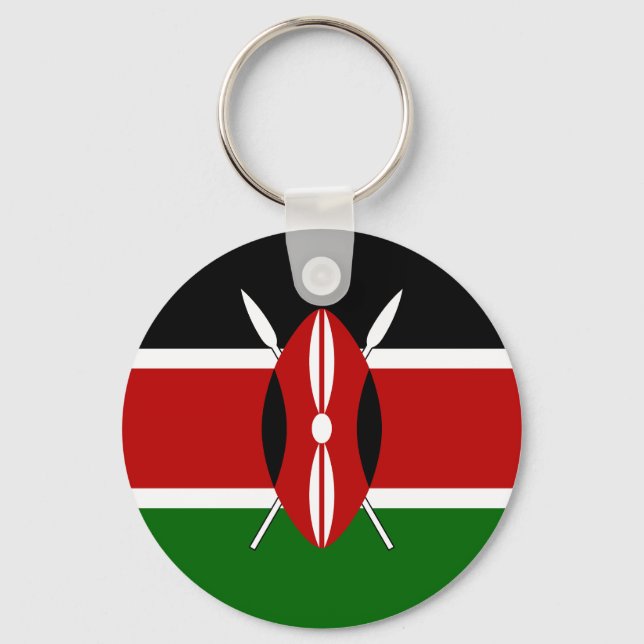 Kenya Flag Schlüsselanhänger (Vorderseite)