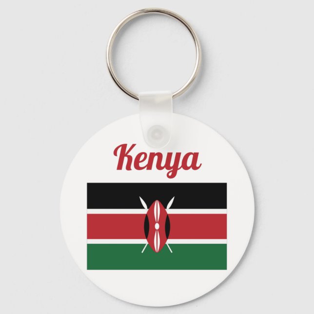 Kenya Flag Schlüsselanhänger (Vorderseite)