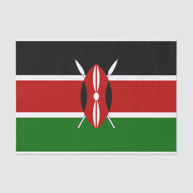 Kenya Flag Seidenpapier (Vorderseite)
