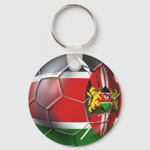 Kenya flag soccer ball soccer players gifts schlüsselanhänger