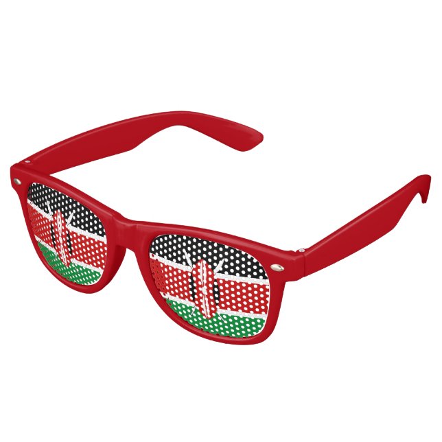 Kenya Flag Sonnenbrille (Schrägansicht)