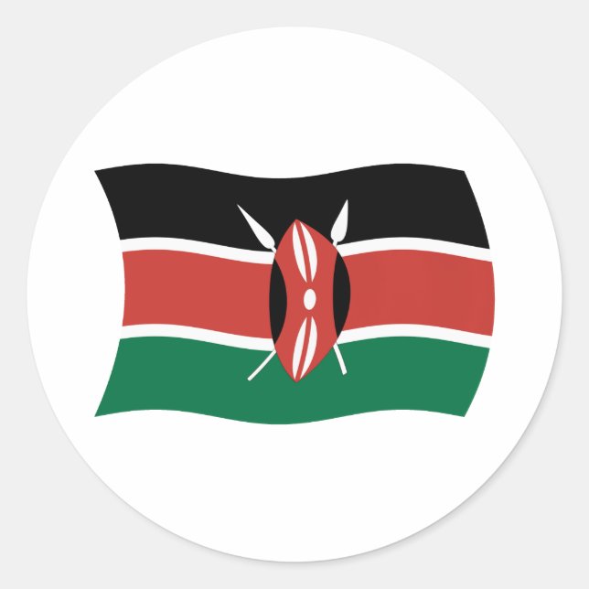 Kenya Flag Sticker (Vorderseite)