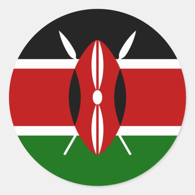 Kenya Flag Sticker (Vorderseite)