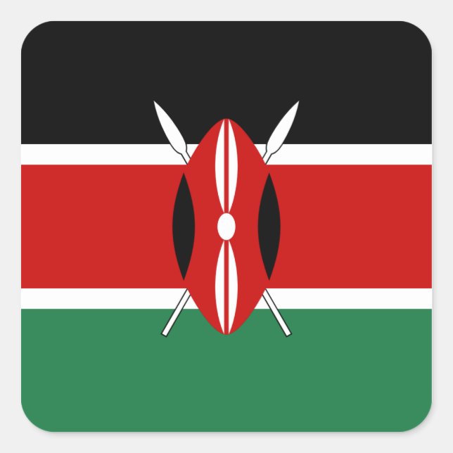 Kenya Flag Sticker (Vorderseite)