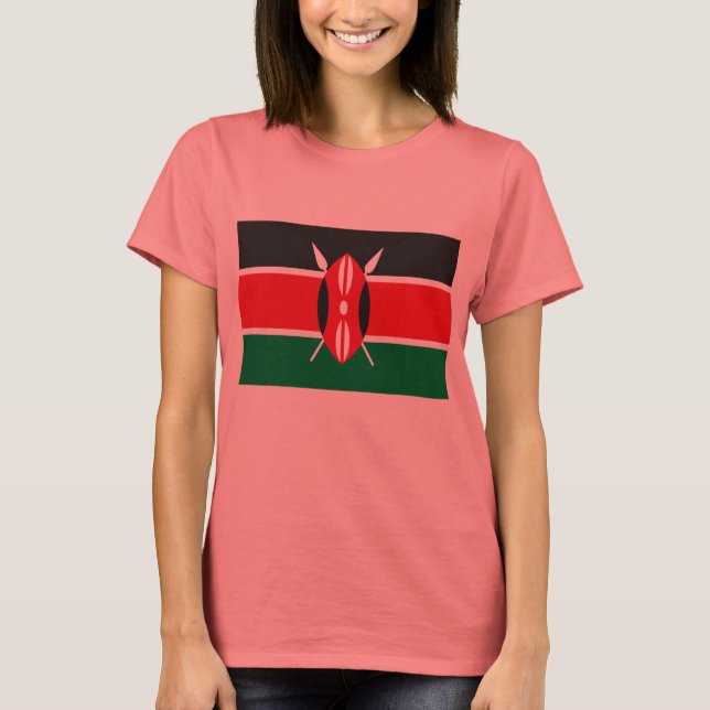 Kenya Flag T - Shirt (Vorderseite)