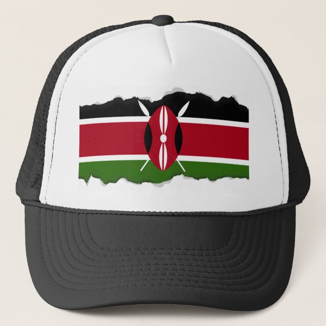 Kenya Flag Truckerkappe (Vorderseite)