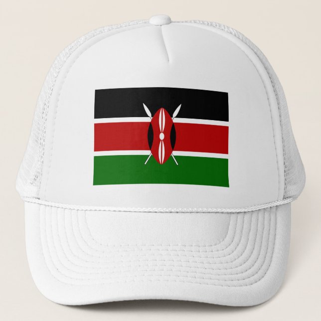 Kenya Flag Truckerkappe (Vorderseite)