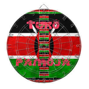 Kenya-Flagge: Tuko Pamoja - Design der Einheit Dartscheibe