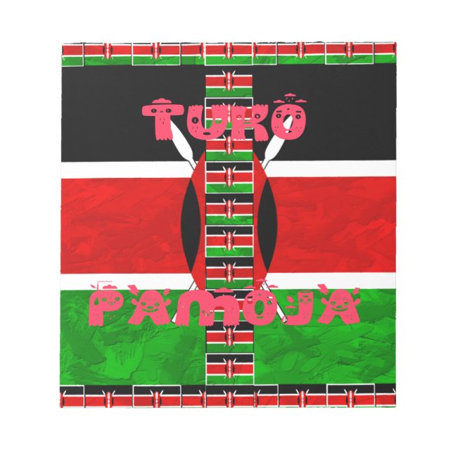Kenya-Flagge: Tuko Pamoja - Design der Einheit Notizblock (Vorderseite)