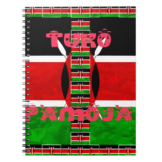 Kenya-Flagge: Tuko Pamoja - Design der Einheit Notizblock (Vorderseite)