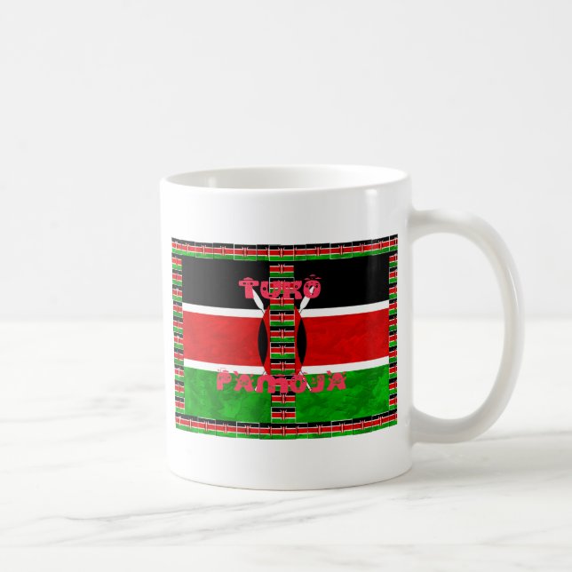 Kenya-Flagge: Tuko Pamoja - Design der Einheit Tasse (Rechts)