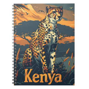 Kenya Gepard Vintage Notizblock