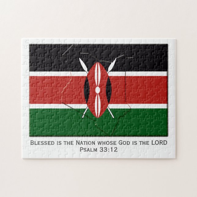 KENYA | Gesegnete Nation | KENYAN FLAG Puzzle (Horizontal)