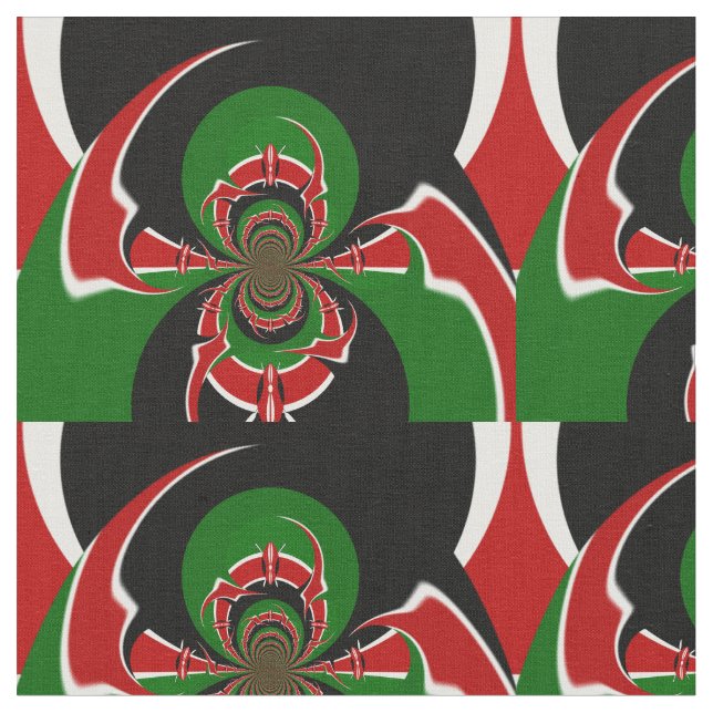 Kenya Hakuna Matata gekämmtes Baumwollgewebe Stoff (Nahaufnahme)