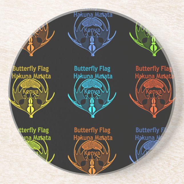 Kenya Hakuna Matata Getränkeuntersetzer (Vorne)