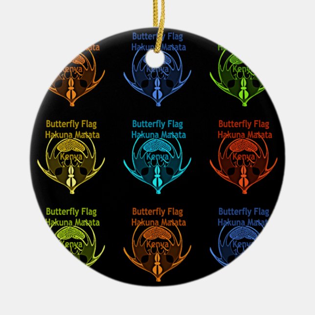 Kenya Hakuna Matata Keramikornament (Vorne)