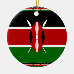 Kenya Kenyan Flags Keramik Ornament