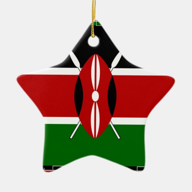Kenya Kenyan Flags Keramikornament (Vorne)