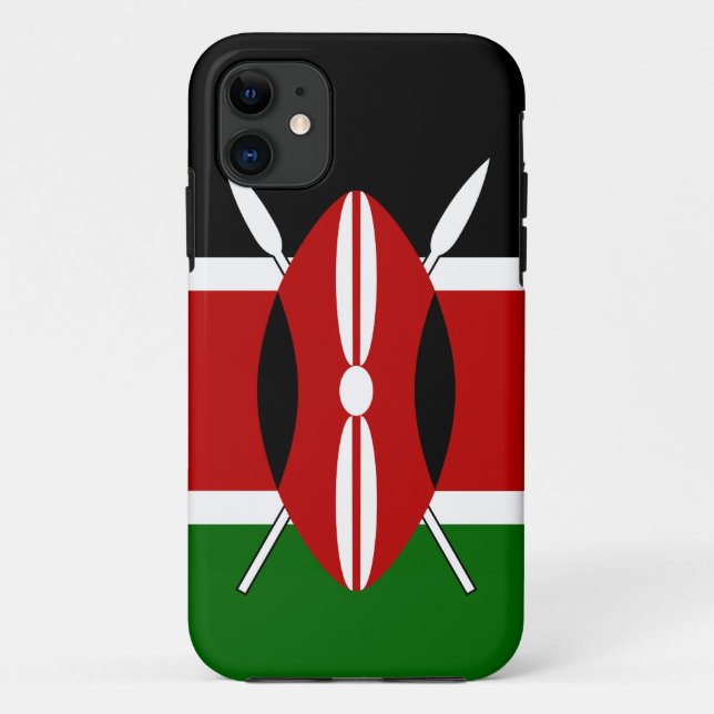 Kenya Maasai Flagge Bendera ya Kenya Case-Mate iPhone Hülle (Rückseite)
