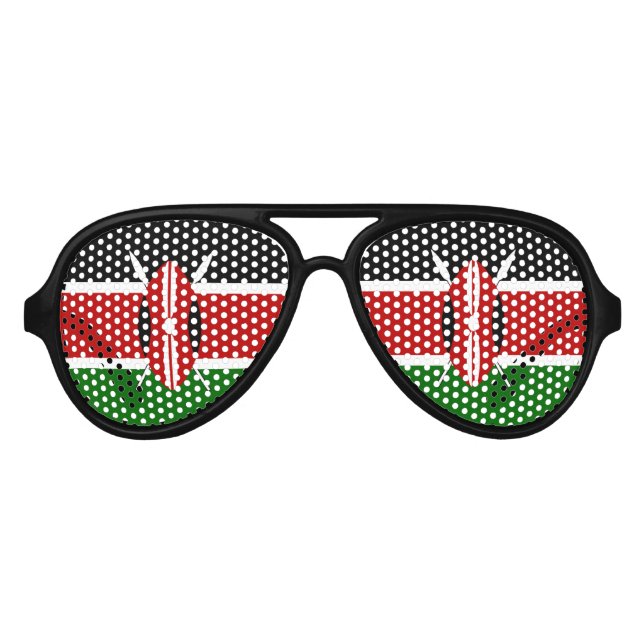Kenya Maasai Flagge Bendera ya Kenya Partybrille (Vorderseite)