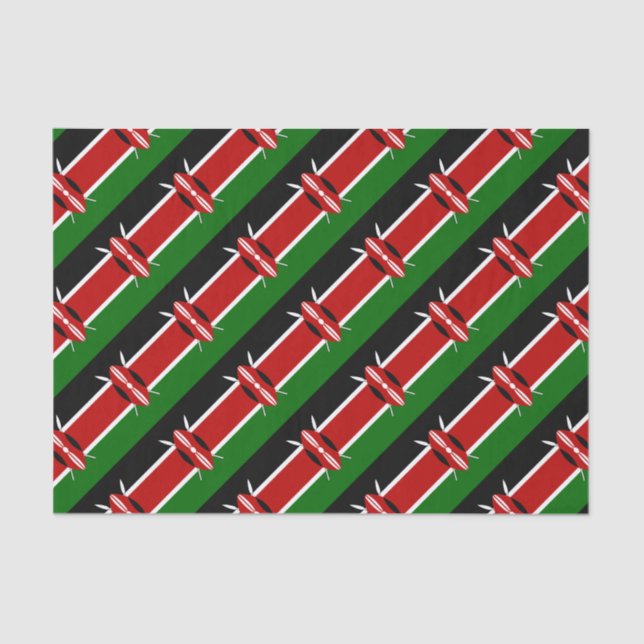 Kenya Maasai Flagge Bendera ya Kenya Seidenpapier (Vorderseite)