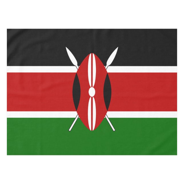 Kenya Maasai Flagge Bendera ya Kenya Tischdecke (Vorderseite (Horizontal))