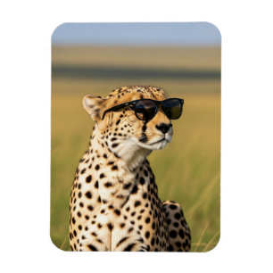Kenya Masai Mara Cheetah mit Sonnenbrille Magnet