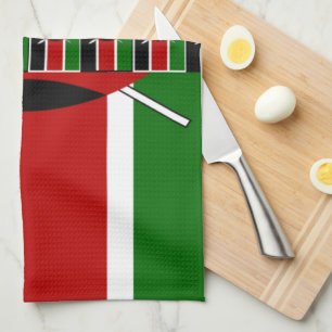 Kenya Nahtlose Miniaturflaggen Grenzrahmen Kunst Handtuch