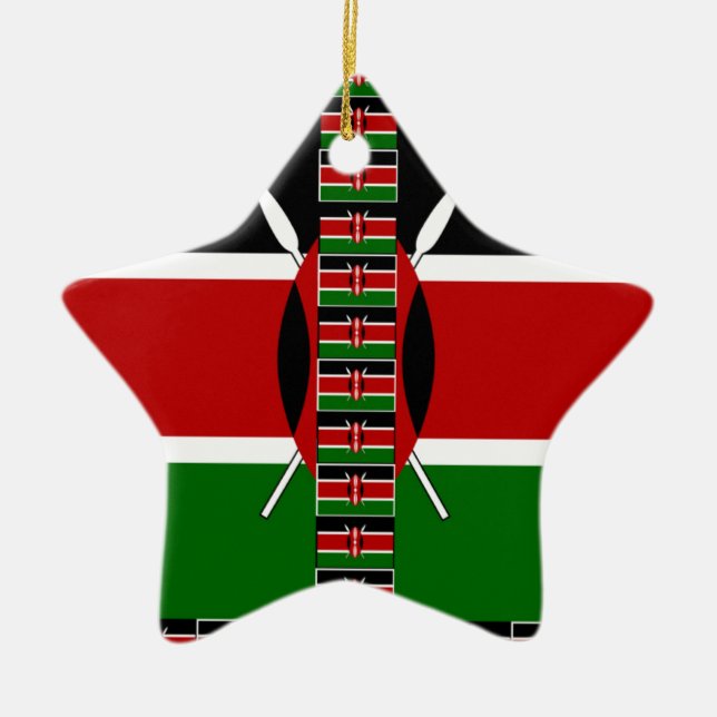 Kenya Nahtlose Miniaturflaggen Grenzrahmen Kunst Keramik Ornament (Vorne)