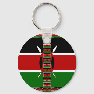 Kenya Nahtlose Miniaturflaggen Grenzrahmen Kunst Schlüsselanhänger